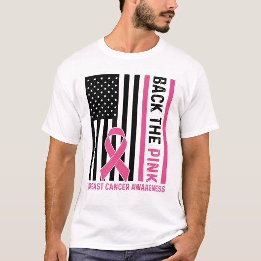 Terug naar het roze borstkankerbewustzijn t-shirt (Voorkant)