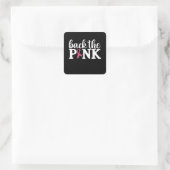 Terug naar het roze familiebereik van borstkanker vierkante sticker (Tas)