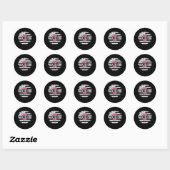 Terug naar het roze gevoel van maagblaaskanker ronde sticker (Vel)