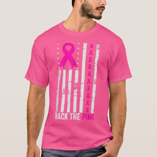 Terug naar het roze lintje-vlagborstkankerbewustzi t-shirt