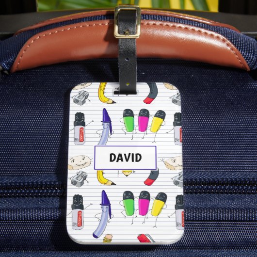 Terug naar het schoolfeest bagagelabel (Voorkant Insitu 2)