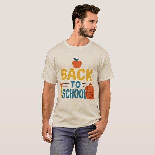 Terug naar het schoolfeest t-shirt (Voorkant volledig)