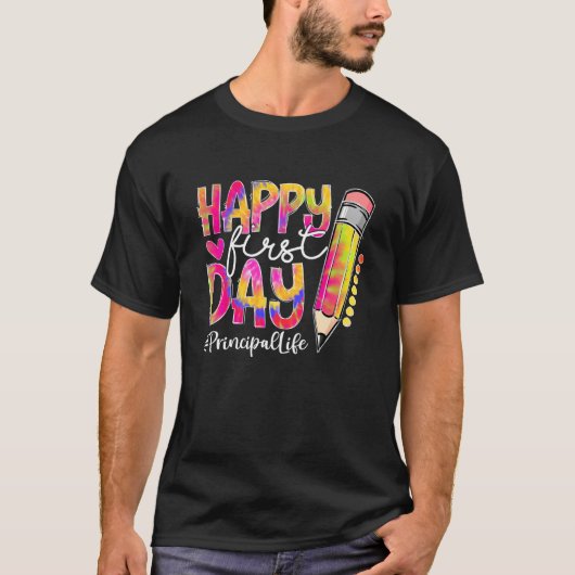 Terug naar het schoolhoofd leven potlood tie-dye g t-shirt (Voorkant)