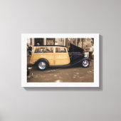 Terug naar het strand (w / border) canvas afdruk (Voorkant)