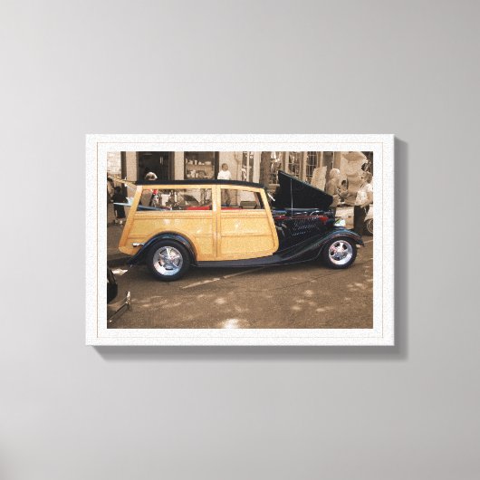 Terug naar het strand (w / border) canvas afdruk (Voorkant)