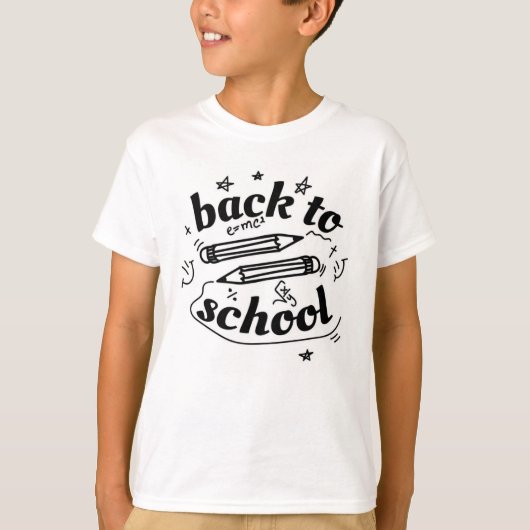 terug naar het t-shirt van de wiskunde op school (Voorkant)
