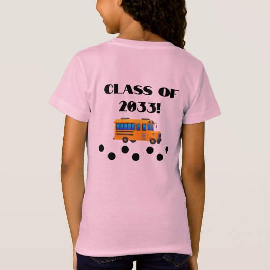 Terug naar het T-shirt van het schoolmeisje (Achterkant)