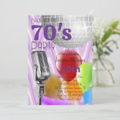 Terug naar het verjaardagsfeestje van de jaren 70 kaart (Staand voorkant)