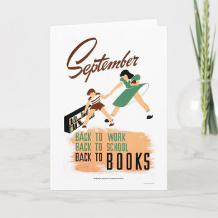 Terug naar het Werk 1940 WPA van de School Kaart