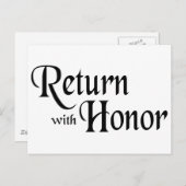 Terug naar Honor Briefkaart (Voorkant / Achterkant)