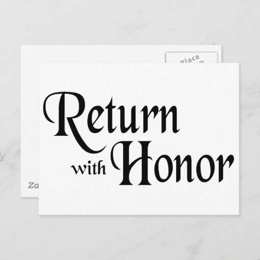 Terug naar Honor Briefkaart (Voorkant / Achterkant)