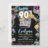 Terug naar jaren 80 Verjaardagsfeestuitnodiging Kaart (Voorkant)