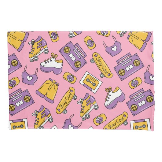 Terug naar jaren 90 - Kleurrijke Y2K Stay Cool Vib Kussensloop (Voorkant)