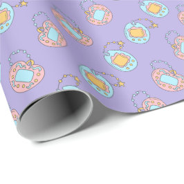 Terug naar jaren 90 - Kleurrijke Y2K Tamagotchi Sp Cadeaupapier