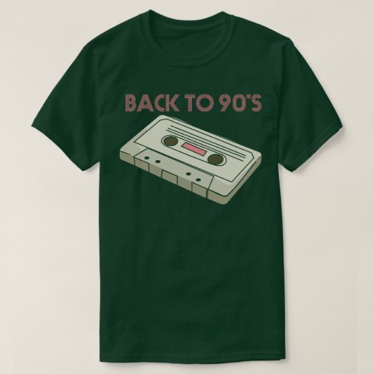 Terug naar jaren 90 Mixtape Cassette T-shirt (Design voorkant)