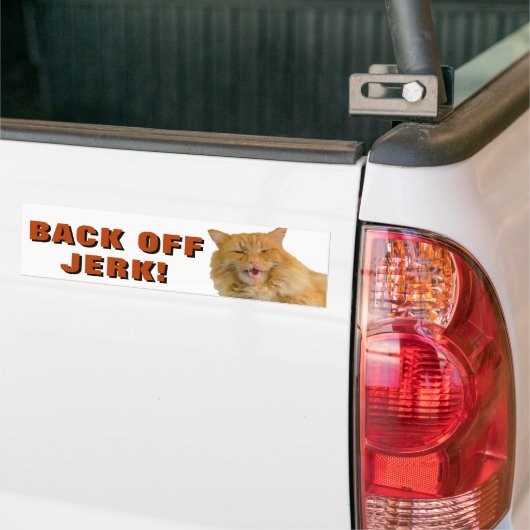 Terug naar Jerk Cat Meme Bumpersticker (Op Truck)