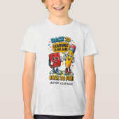 "Terug naar Leren Is Mijn Ding" Tri-Blend Shirt (Voorkant)