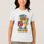 "Terug naar Leren Is Mijn Ding" Tri-Blend Shirt (Voorkant)
