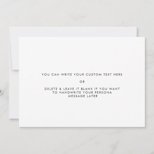 Terug naar mijn schoonmoeder op mijn trouwdagkaart (Achterkant)