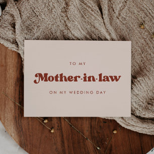 Terug naar mijn schoonmoeder op mijn trouwdagkaart