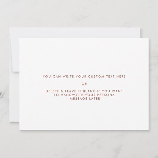 Terug naar mijn schoonmoeder op mijn trouwdagkaart (Achterkant)