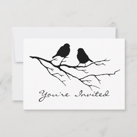 Terug naar Natuur Birds verjaardagsfeestje Uitnodi Kaart (Voorkant)