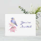 Terug naar Natuur, Blauwvogel, Vogel, Verjaardagsf Kaart (Staand voorkant)