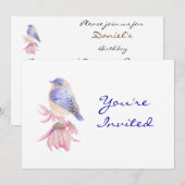 Terug naar Natuur, Blauwvogel, Vogel, Verjaardagsf Kaart (Voorkant / Achterkant)