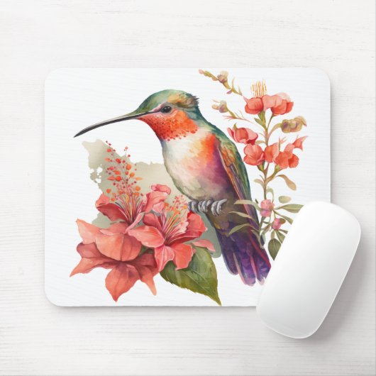 Terug naar Natuur Hummingbird Muismat (Met muis)