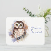 Terug naar Natuur, Owl, Vogel, Vogelpartij Kaart (Staand voorkant)