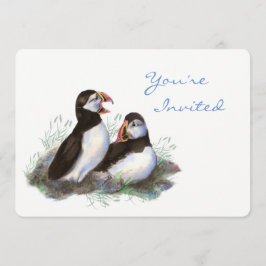 Terug naar Natuur Puffin Bird verjaardagsfeestje Kaart