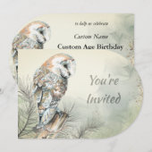 Terug naar Natuur, Schuur Uil, Vogel, Verjaardagsf Kaart (Voorkant / Achterkant)