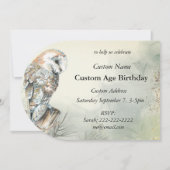 Terug naar Natuur, Schuur Uil, Vogel, Verjaardagsf Kaart (Achterkant)