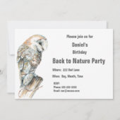 Terug naar Natuur, Schuur Uil, Vogel, Verjaardagsf Kaart (Achterkant)