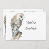 Terug naar Natuur, Schuur Uil, Vogel, Verjaardagsf Kaart (Voorkant / Achterkant)