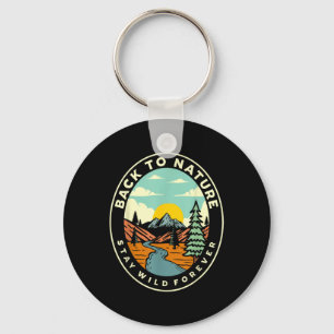 Terug naar Natuur Stay Wild Shirt Retro Graphic Ca Sleutelhanger