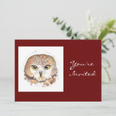 Terug naar Natuur, Uil, Verjaardagsfeest Kaart (Staand voorkant)