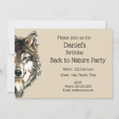 Terug naar Natuur, Wolf, Dierlijke Verjaardagsuitn Kaart (Achterkant)