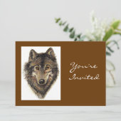 Terug naar Natuur, Wolf, Dierlijke Verjaardagsuitn Kaart (Staand voorkant)