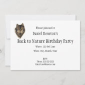 Terug naar Natuur, Wolf, Dierlijke Verjaardagsuitn Kaart (Achterkant)