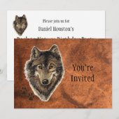 Terug naar Natuur, Wolf, Dierlijke Verjaardagsuitn Kaart (Voorkant / Achterkant)