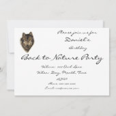 Terug naar Natuur, Wolf, Dierlijke Verjaardagsuitn Kaart (Achterkant)