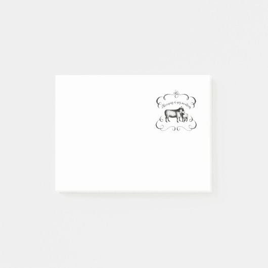 Terug naar onze schapen - grappig Frans Boerderij Post-it® Notes (Voorkant)