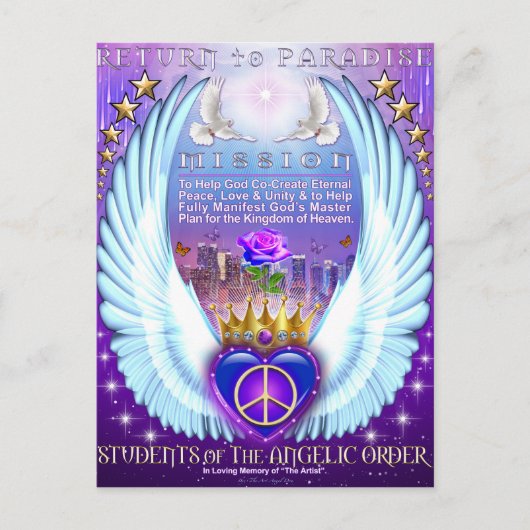 Terug naar Paradise Mission Briefkaart (Voorkant)