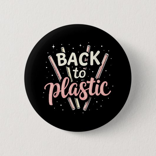 Terug naar Plastic Ronde Button 5,7 Cm (Voorkant)
