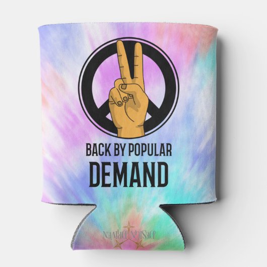 Terug naar populaire vraag | Peace Sign-drank Blikjeskoeler (Achterkant)