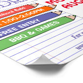 terug naar PTA PTO leveringsdrive event op school Poster (Hoek)