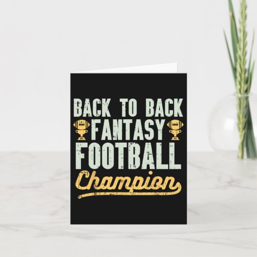 Terug naar Rug Fantasy Football Champion Gridiron  Kaart (Voorkant)