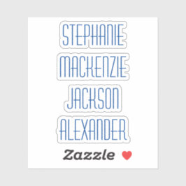 Terug naar Scholen Meervoudige Naam Stickers