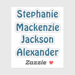 Terug naar Scholen Meervoudige Naam Stickers